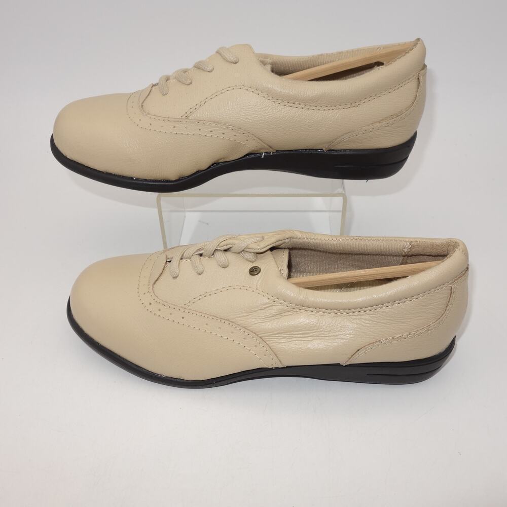 NEW Dr. Scholl's Lace Up Oxford Air Pillow Insole Leather Shoes Tan Women's 6.5 - Picture 4 of 7